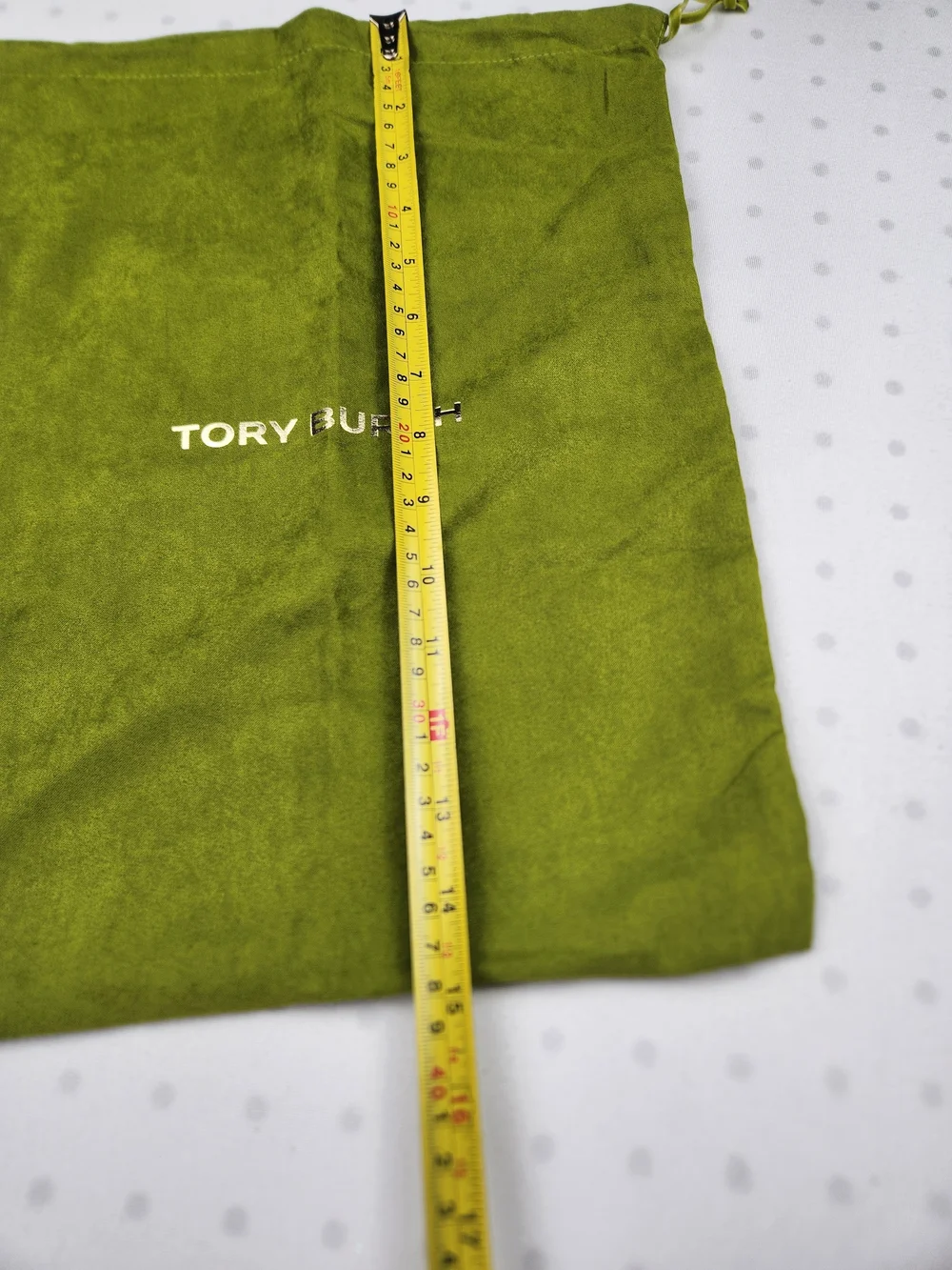 Tory Burch Olive Green Drawstring Dust Bag